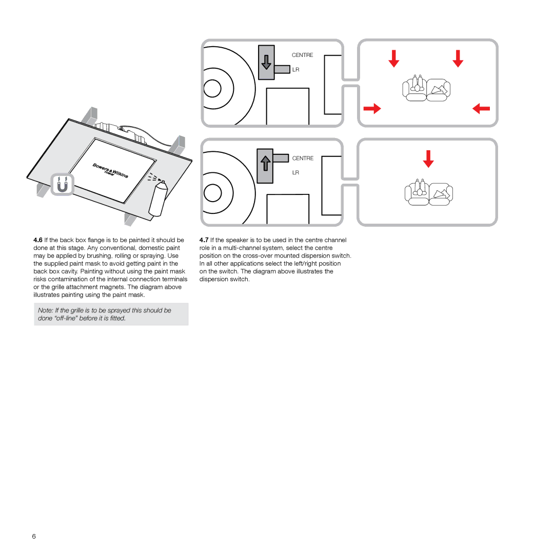 Bowers & Wilkins CCM7 manual Centre 