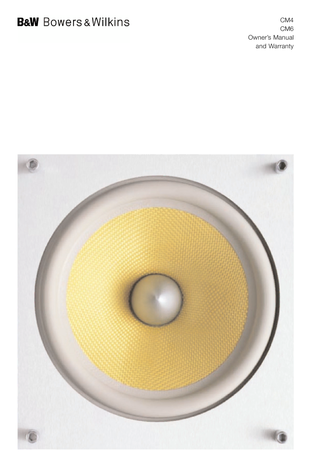 Bowers & Wilkins owner manual CM4 CM6 