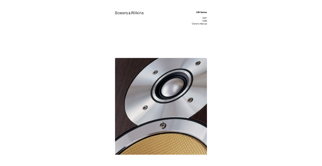 Bowers & Wilkins CM9 owner manual CM Series 