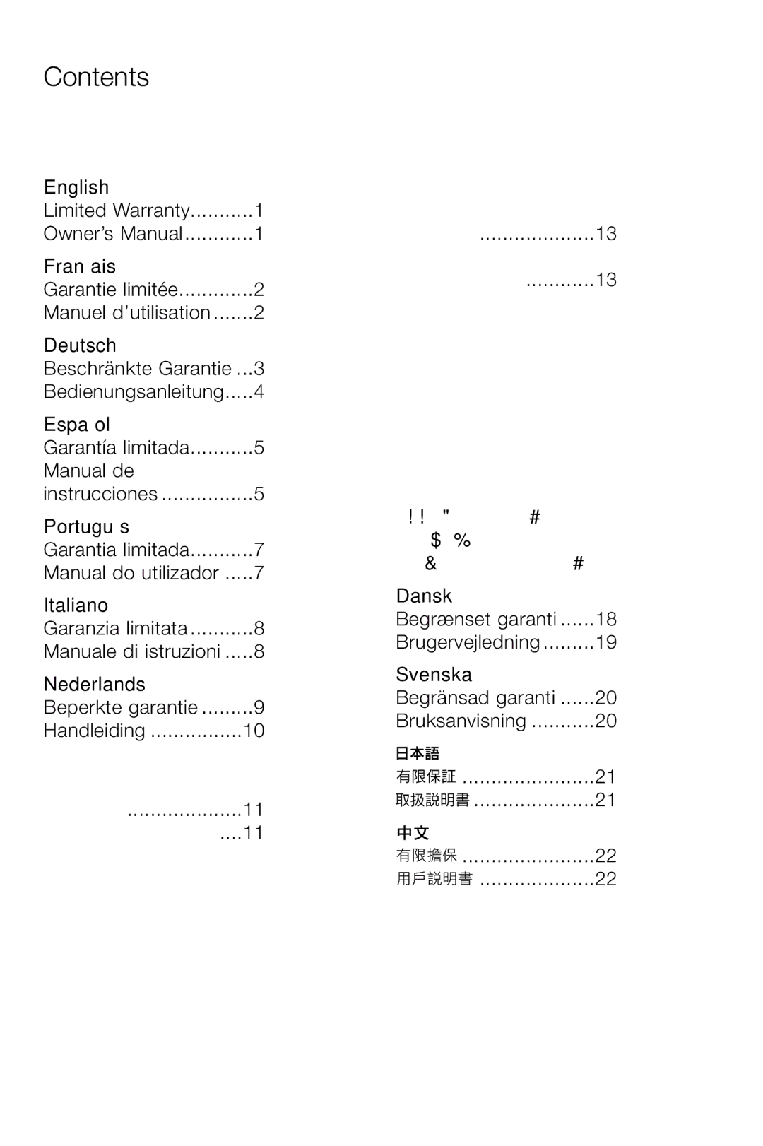 Bowers & Wilkins CMC owner manual Contents 