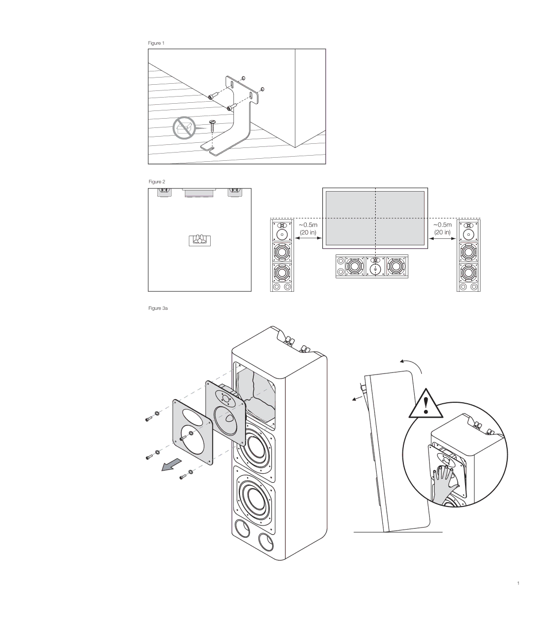 Bowers & Wilkins CT8.2 LCR owner manual ~0.5m 