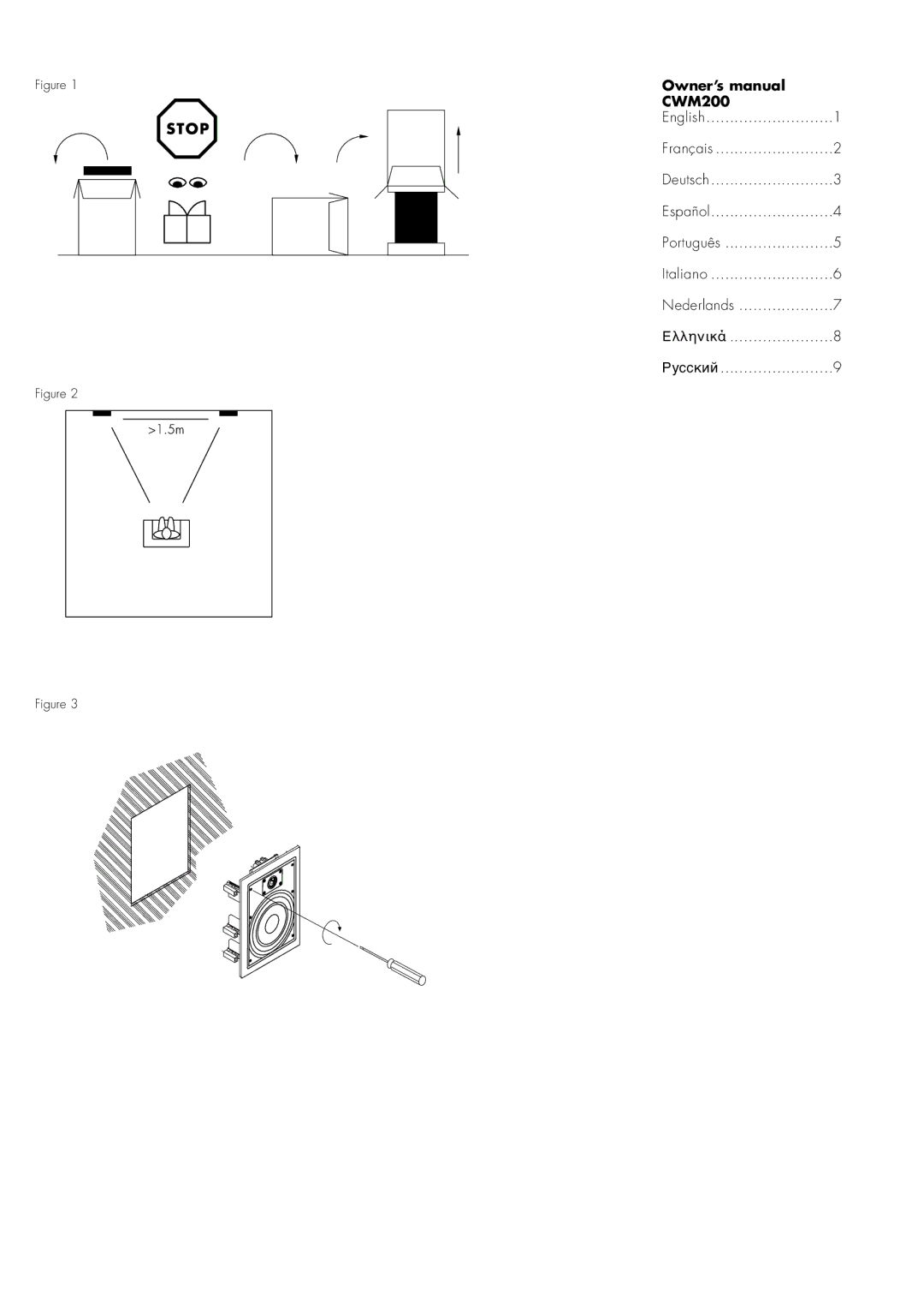 Bowers & Wilkins CWM200 owner manual 