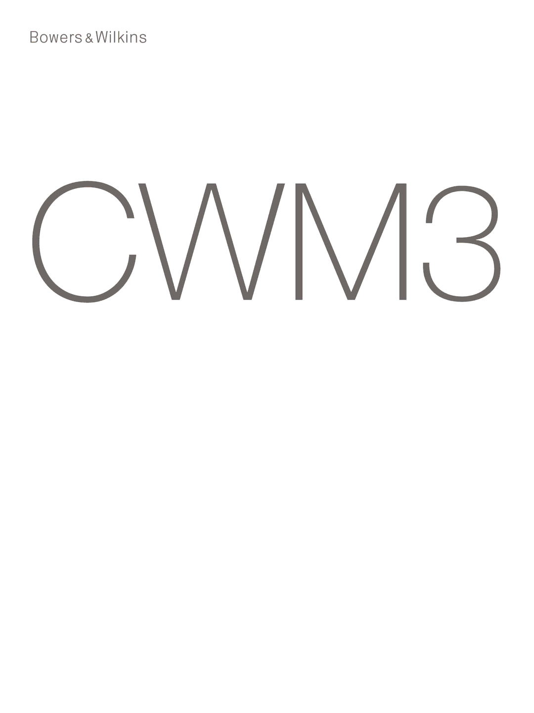 Bowers & Wilkins CWM3 manual 