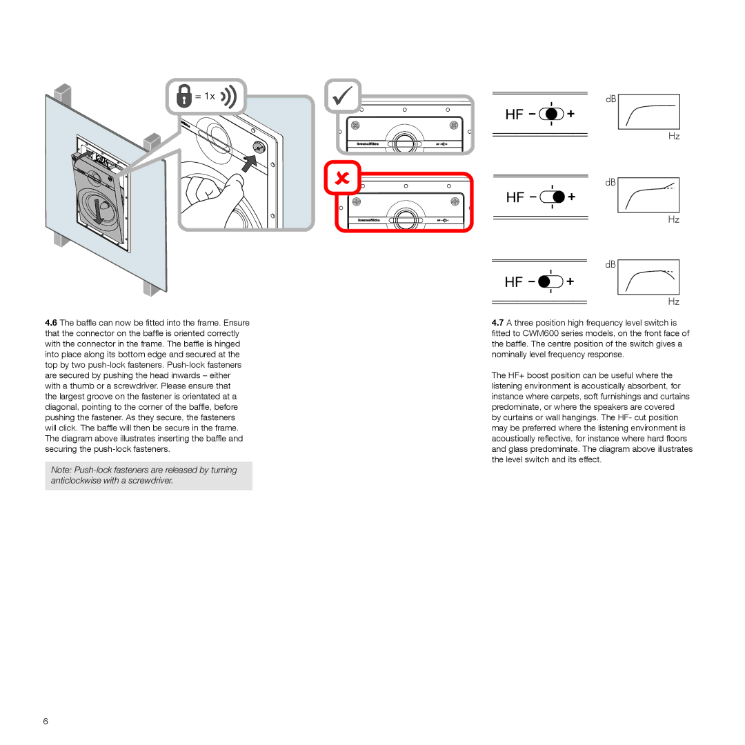 Bowers & Wilkins CWM6 manual 