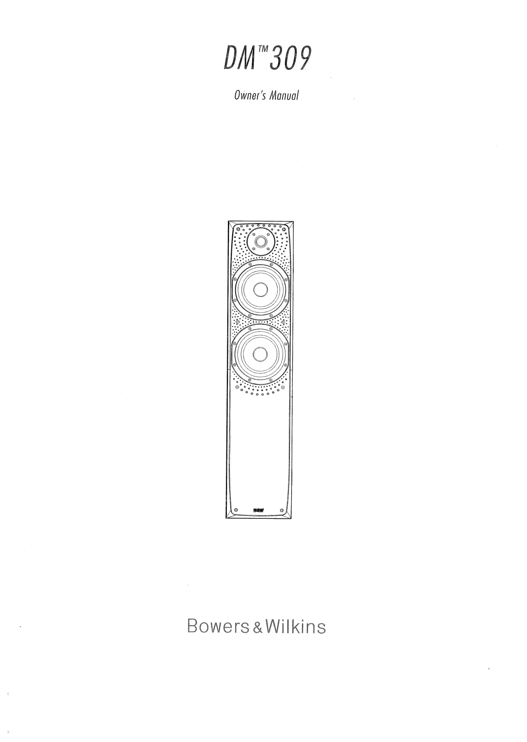 Bowers & Wilkins DM 309 manual 