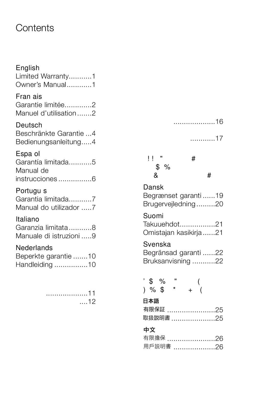 Bowers & Wilkins DM 604 S3 owner manual Contents 