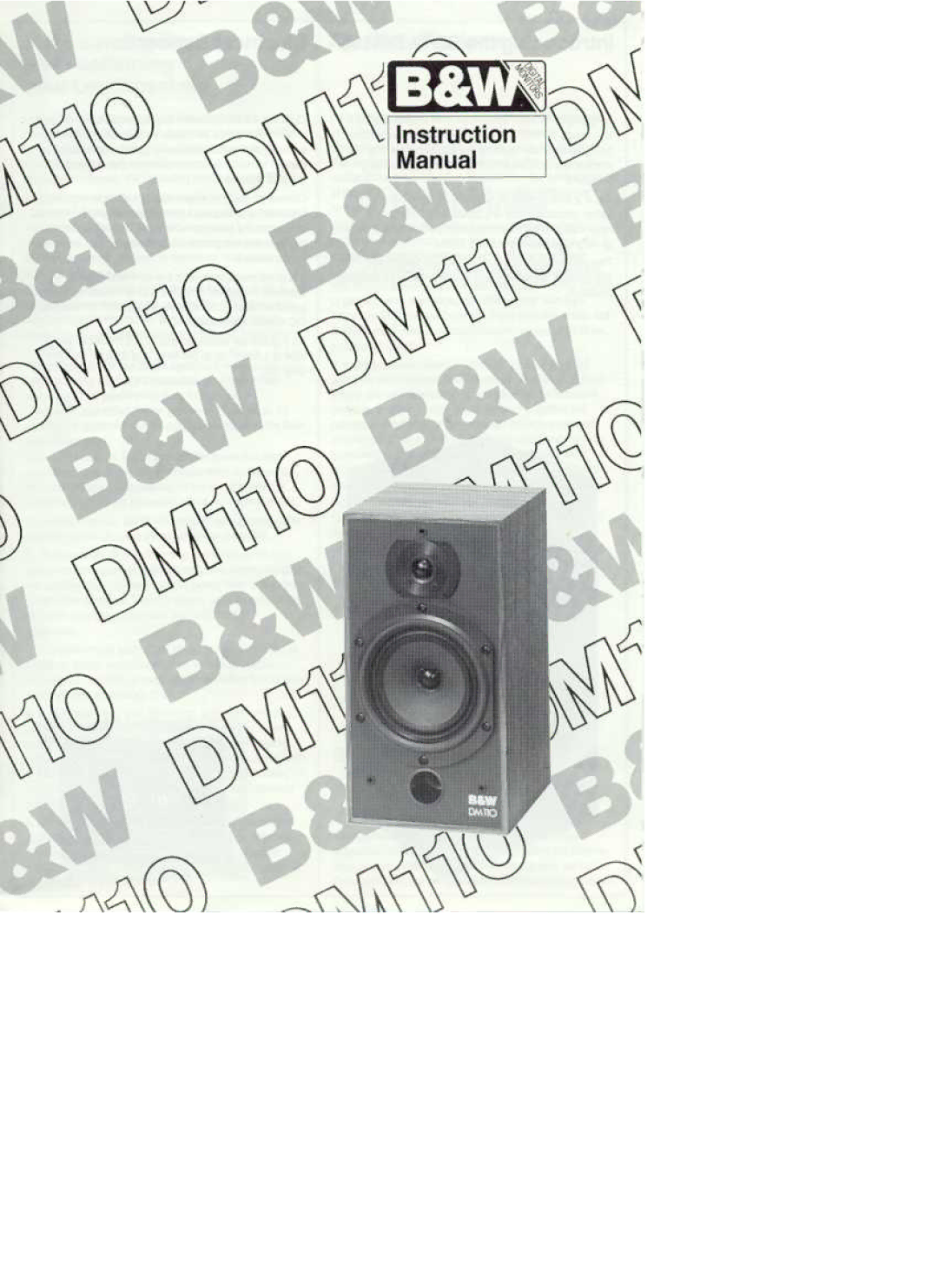 Bowers & Wilkins DM110 manual 