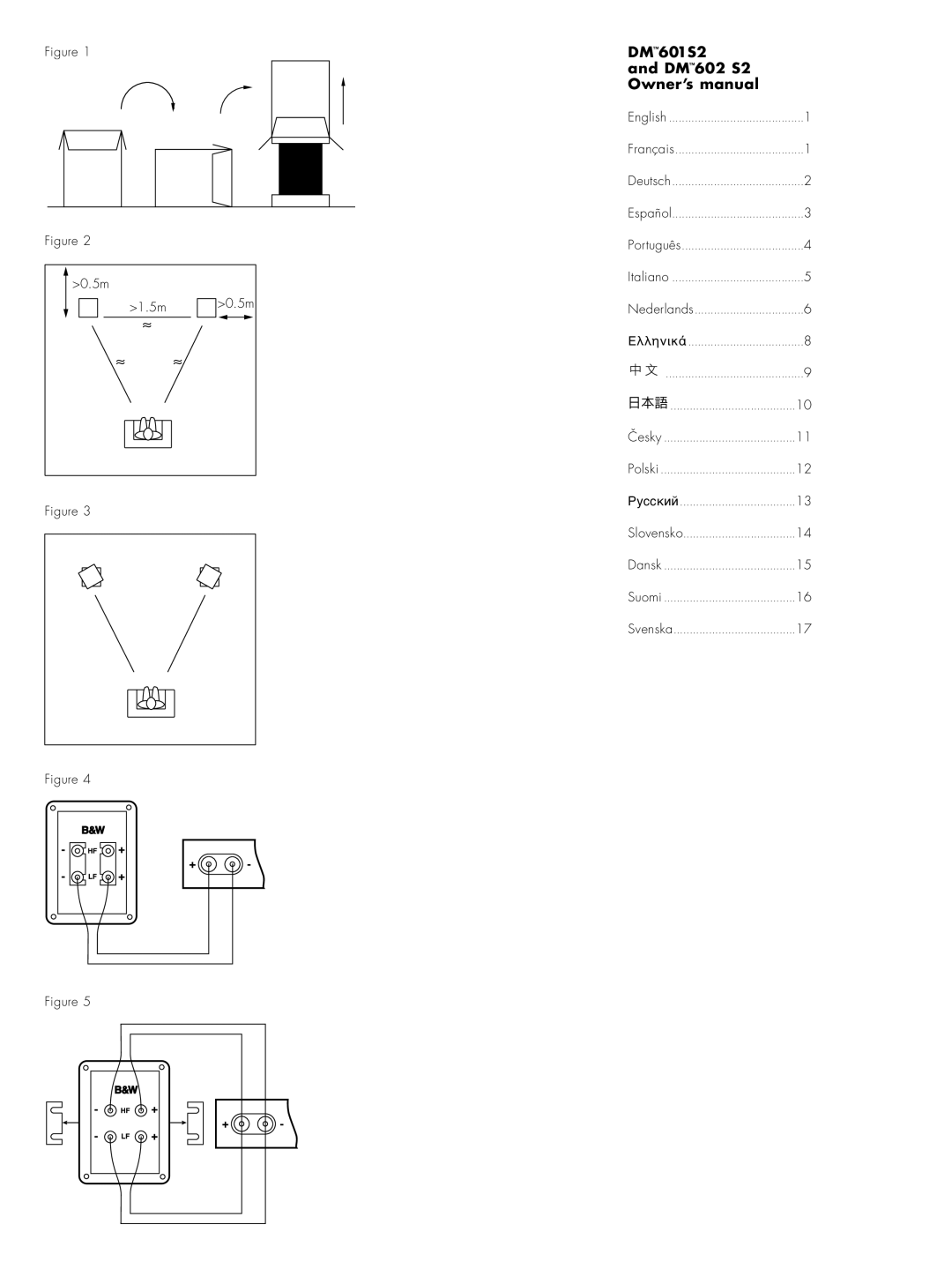 Bowers & Wilkins DM601 S2 owner manual DM601S2 DM602 S2 