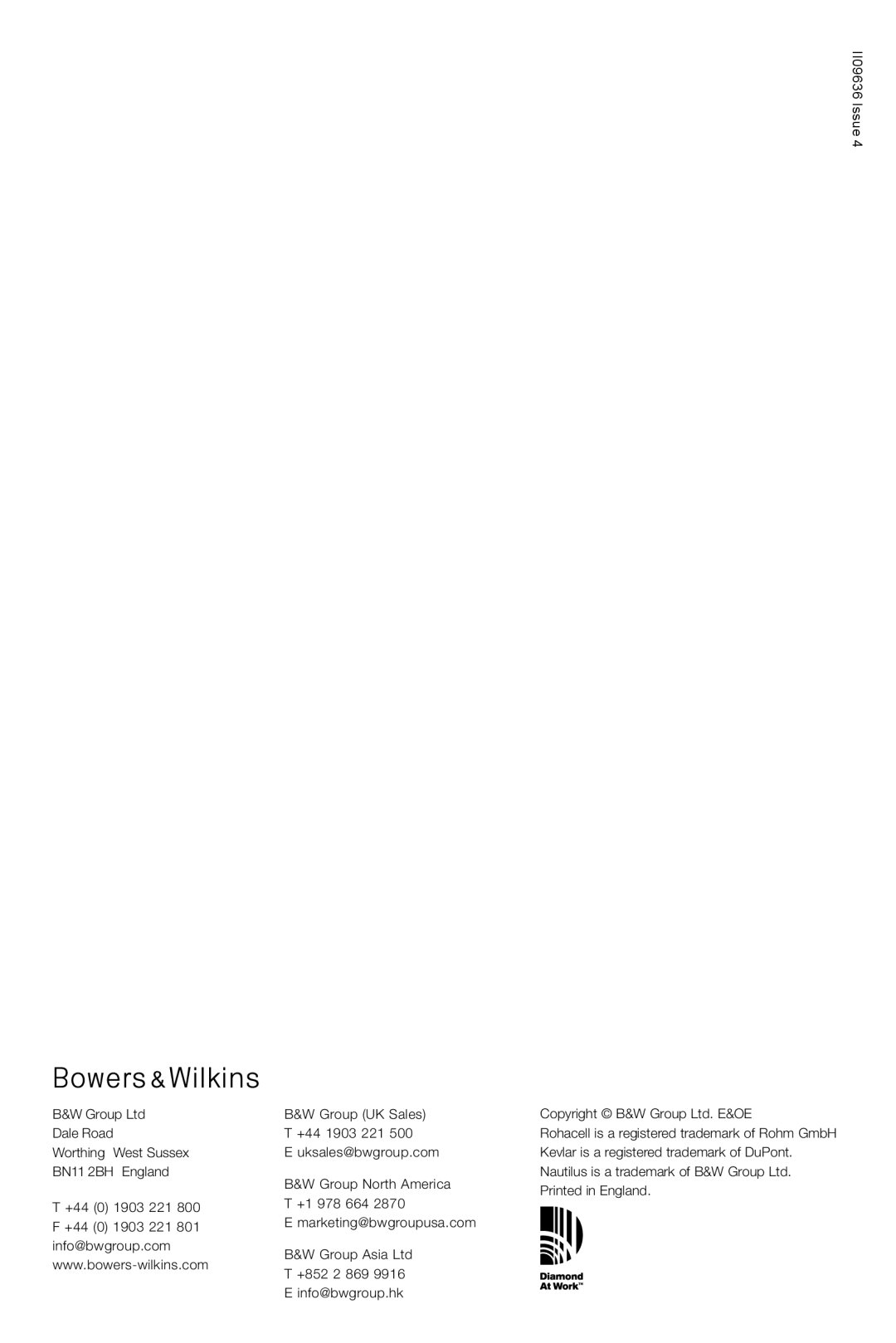 Bowers & Wilkins DS8S owner manual 