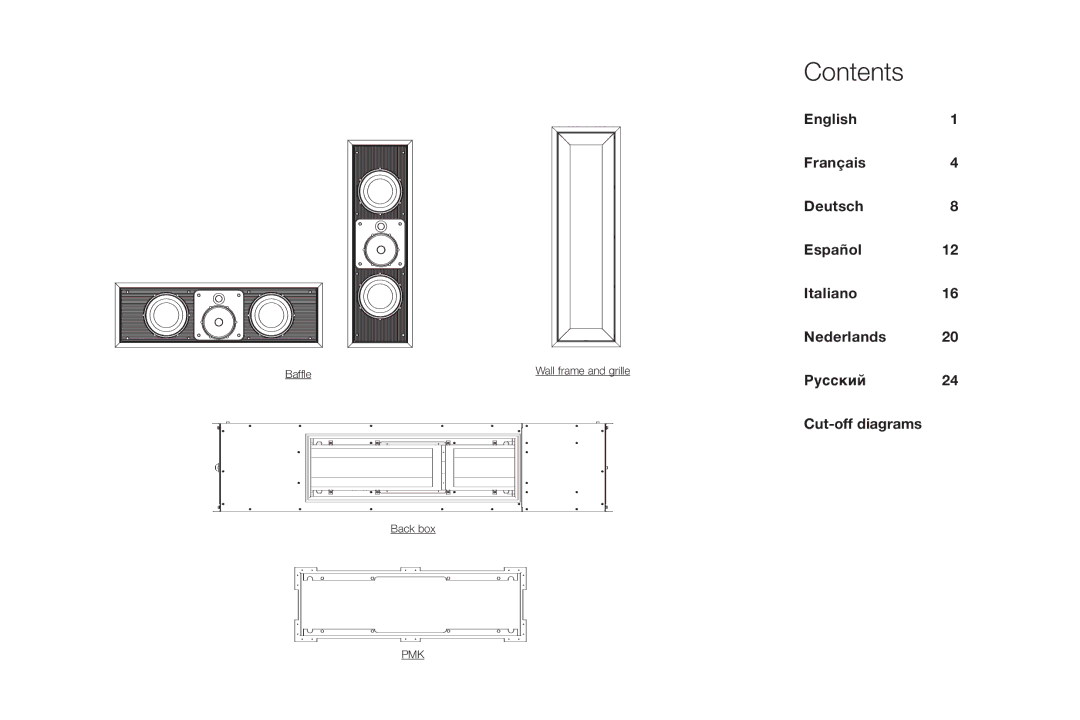 Bowers & Wilkins Signature 8NT installation instructions Contents 