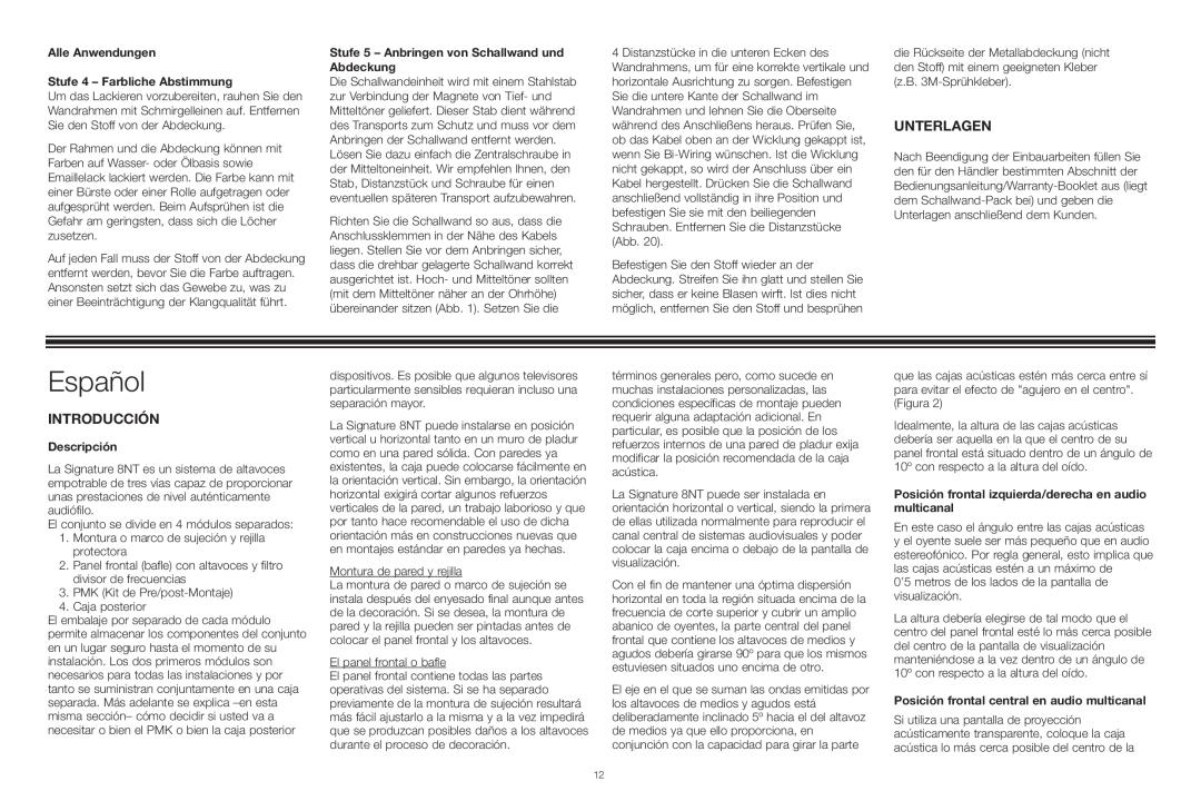 Bowers & Wilkins Signature 8NT Español, Unterlagen, Introducción, Alle Anwendungen Stufe 4 - Farbliche Abstimmung 