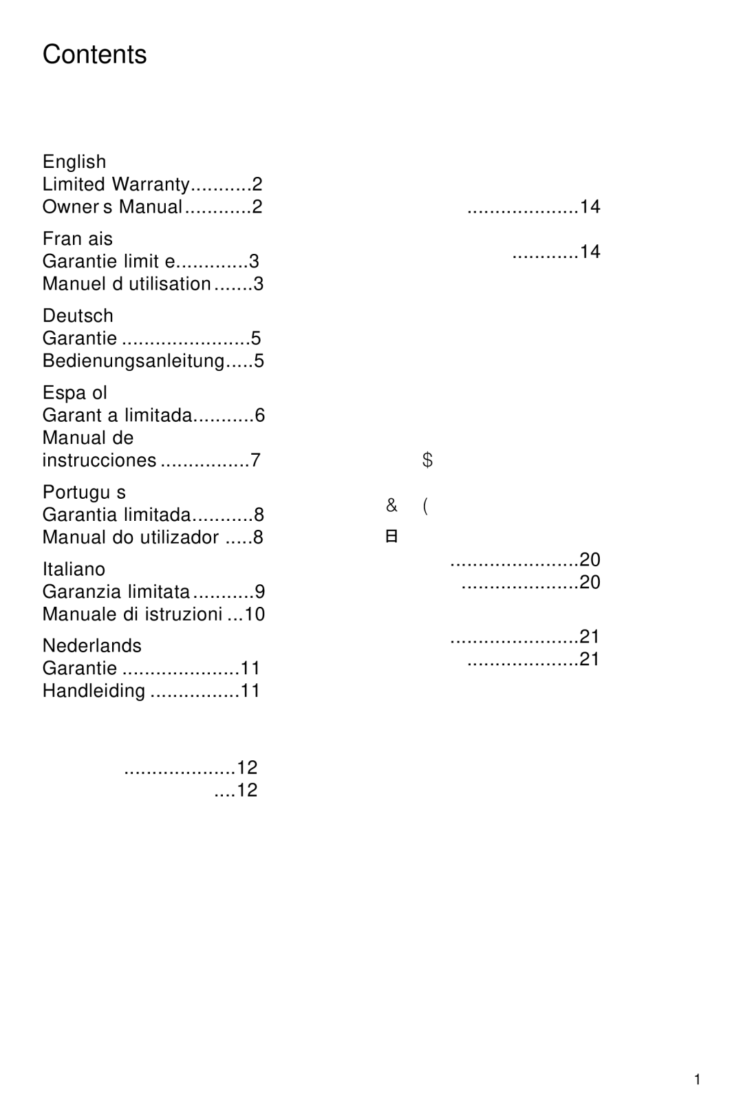 Bowers & Wilkins Speaker owner manual Contents 