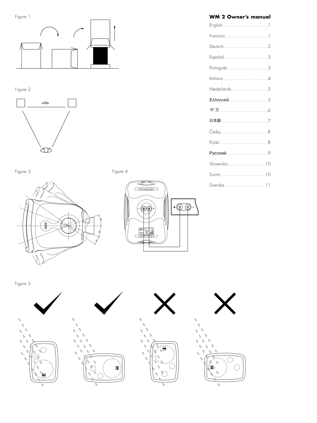 Bowers & Wilkins WM 2 owner manual 100W/8 