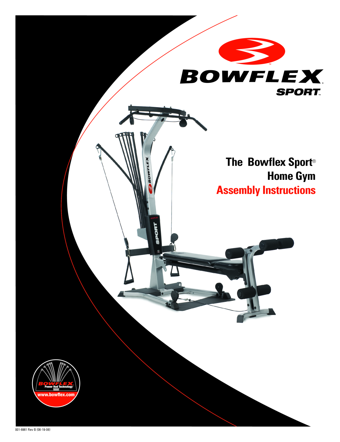 Bowflex 001-6961 manual The Bowflex Sport Home Gym, Assembly Instructions 