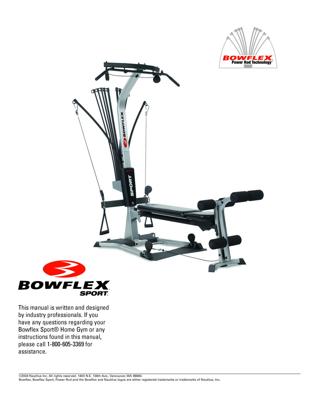 Bowflex 001-6961 manual Sport 