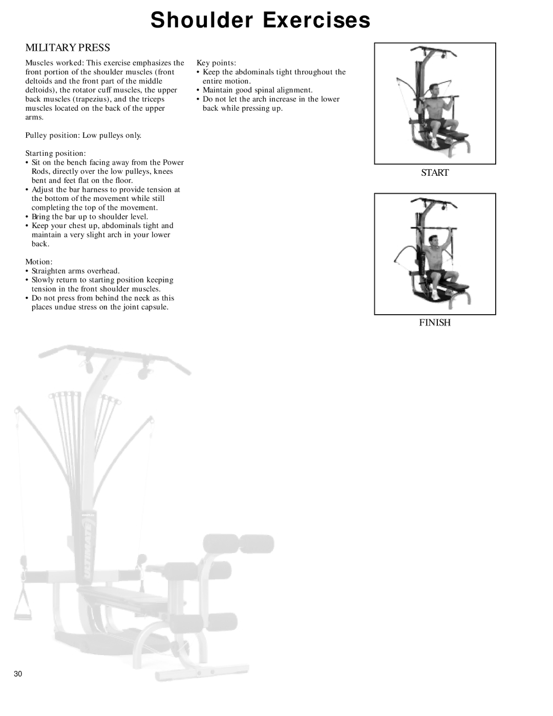 Bowflex 2 manual Military Press 