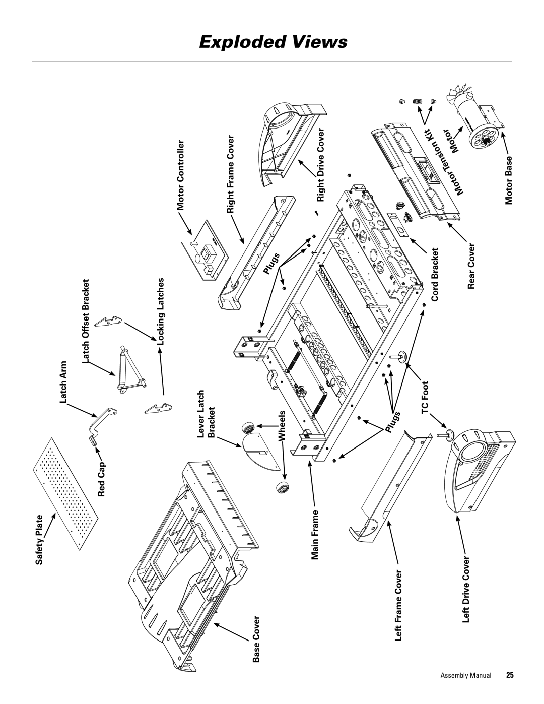 Bowflex 3000, 5000, 1000 manual Right Drive Cover 