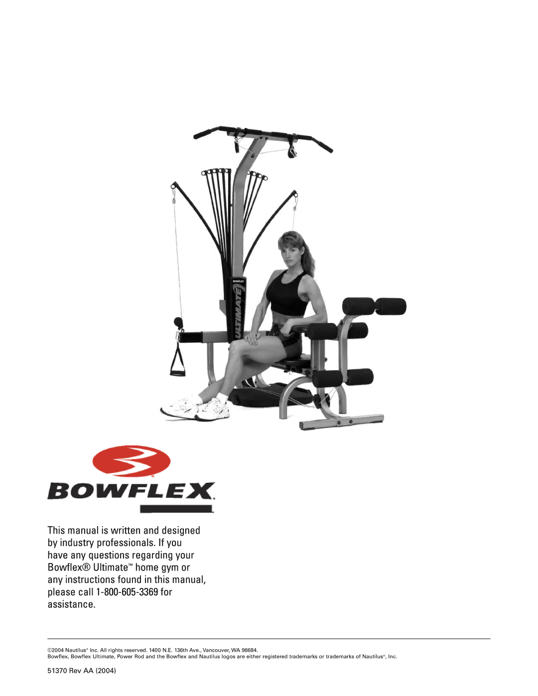 Bowflex 51370 manual Rev AA 