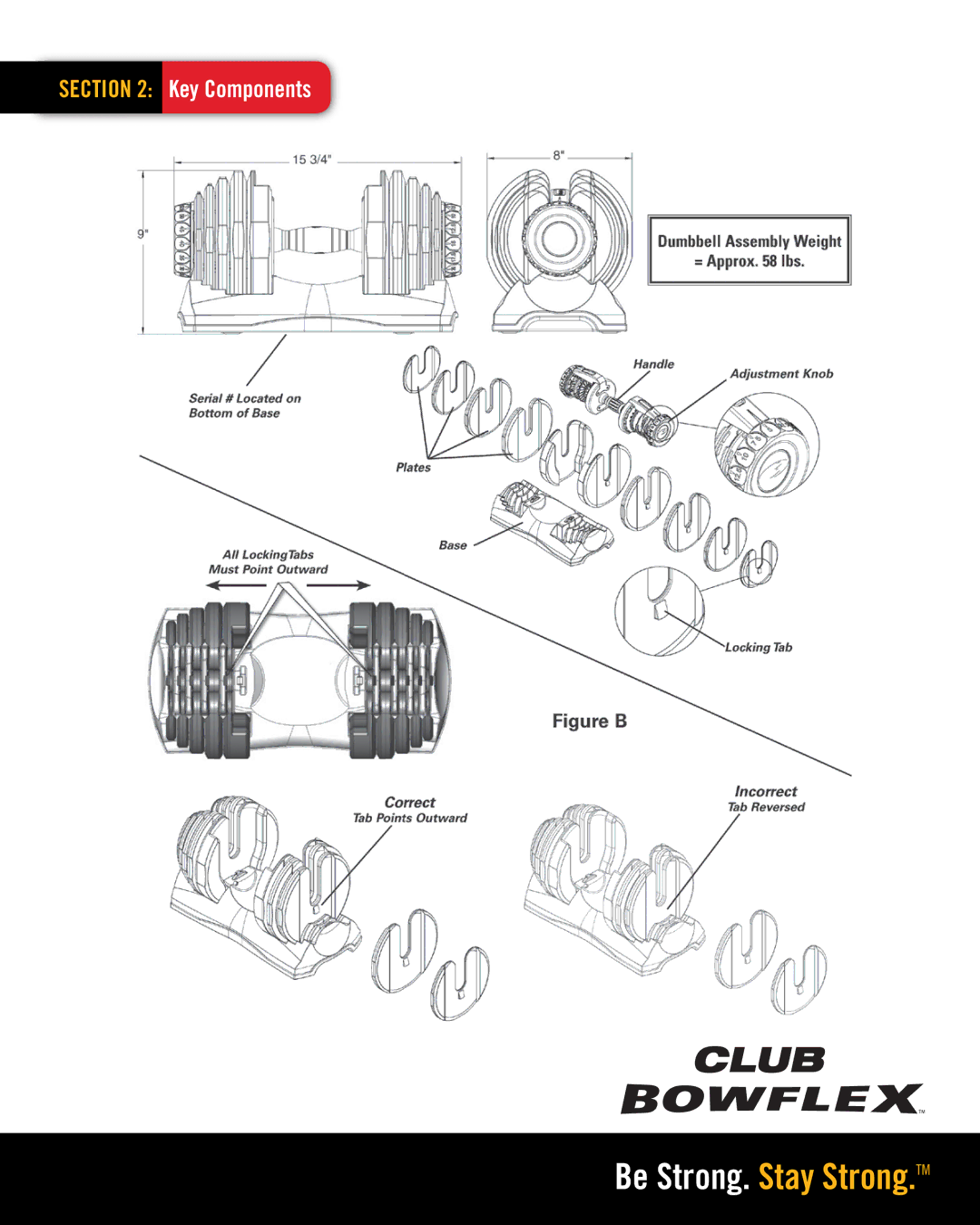 Bowflex 552 manual Be Strong. Stay Strong.TM 