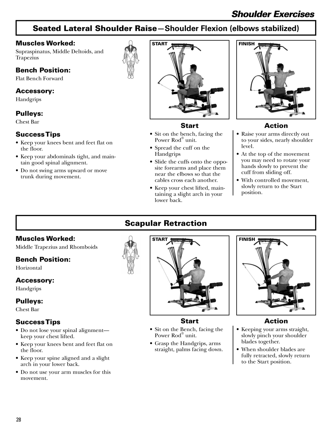 Bowflex Blaze manual Scapular Retraction 