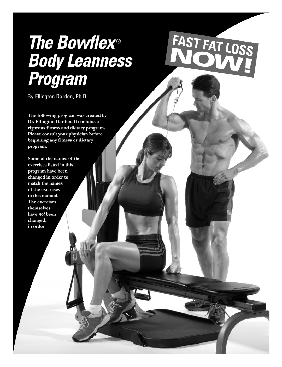 Bowflex Blaze manual Bowflex Body Leanness Program 