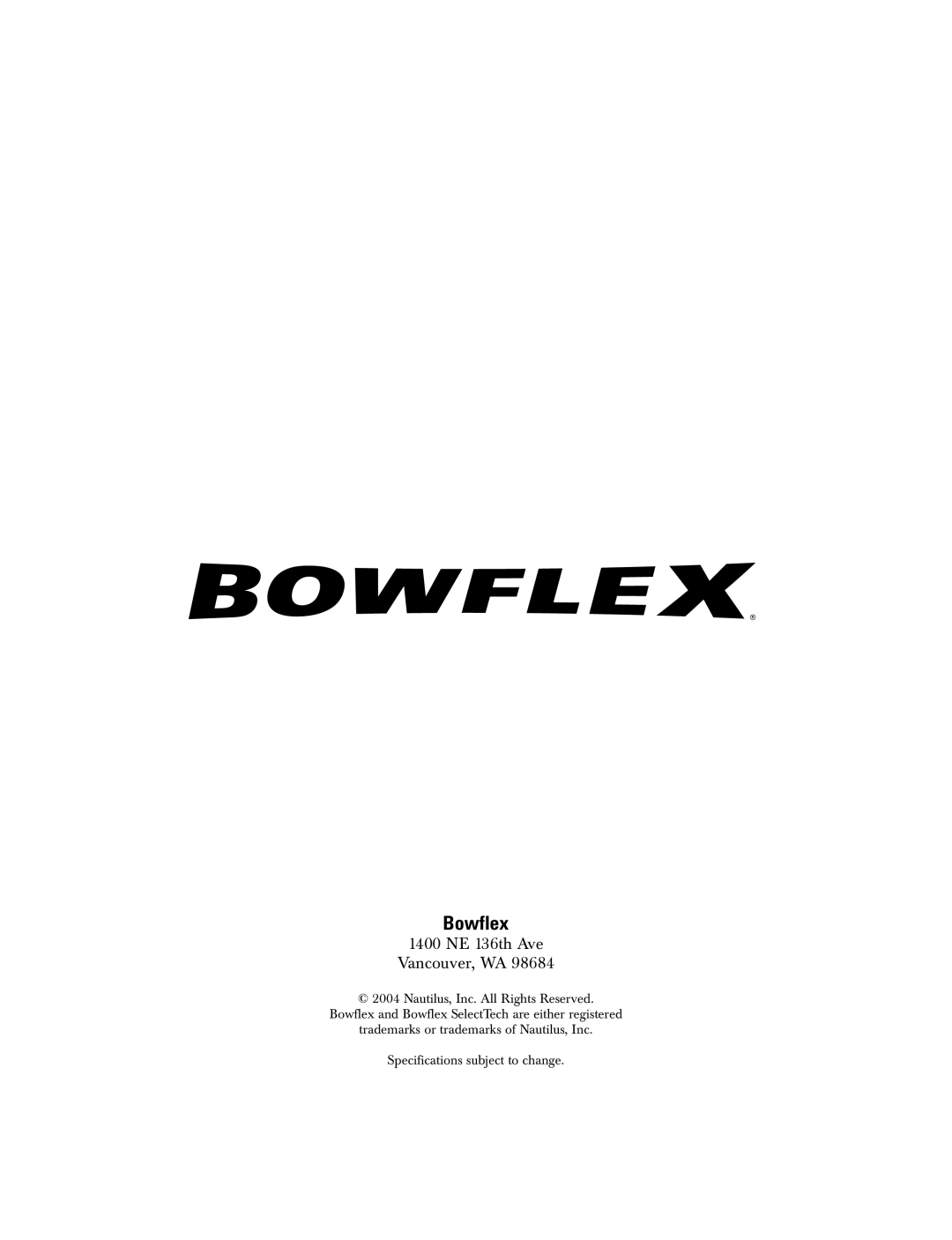 Bowflex Dumbbell manual Bowflex 