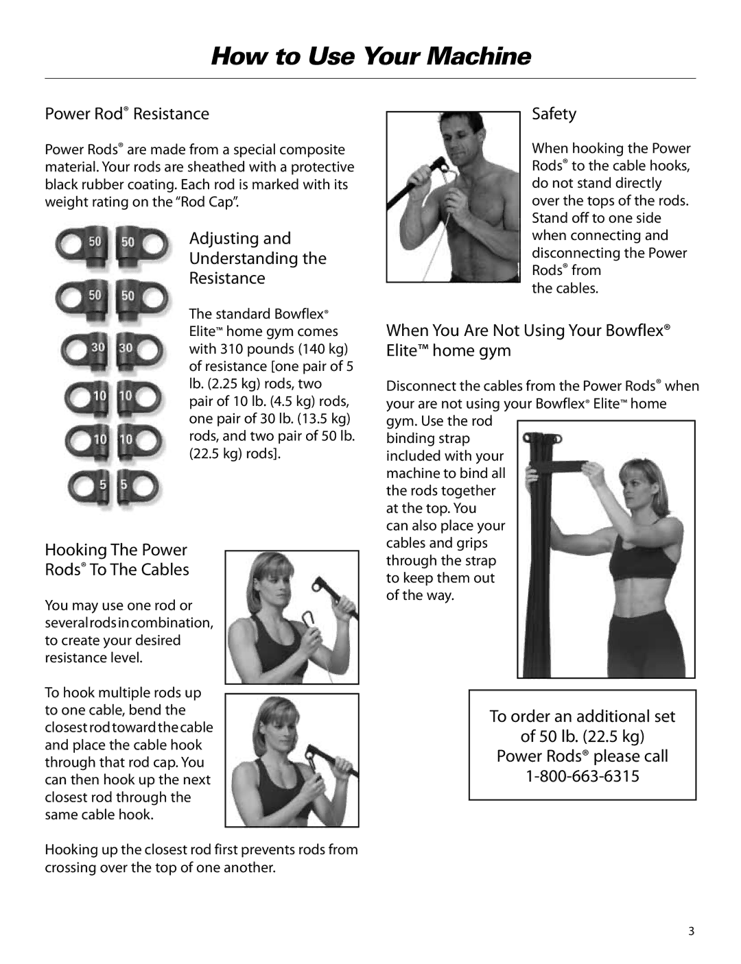 Bowflex ElitePlus manual How to Use Your Machine 