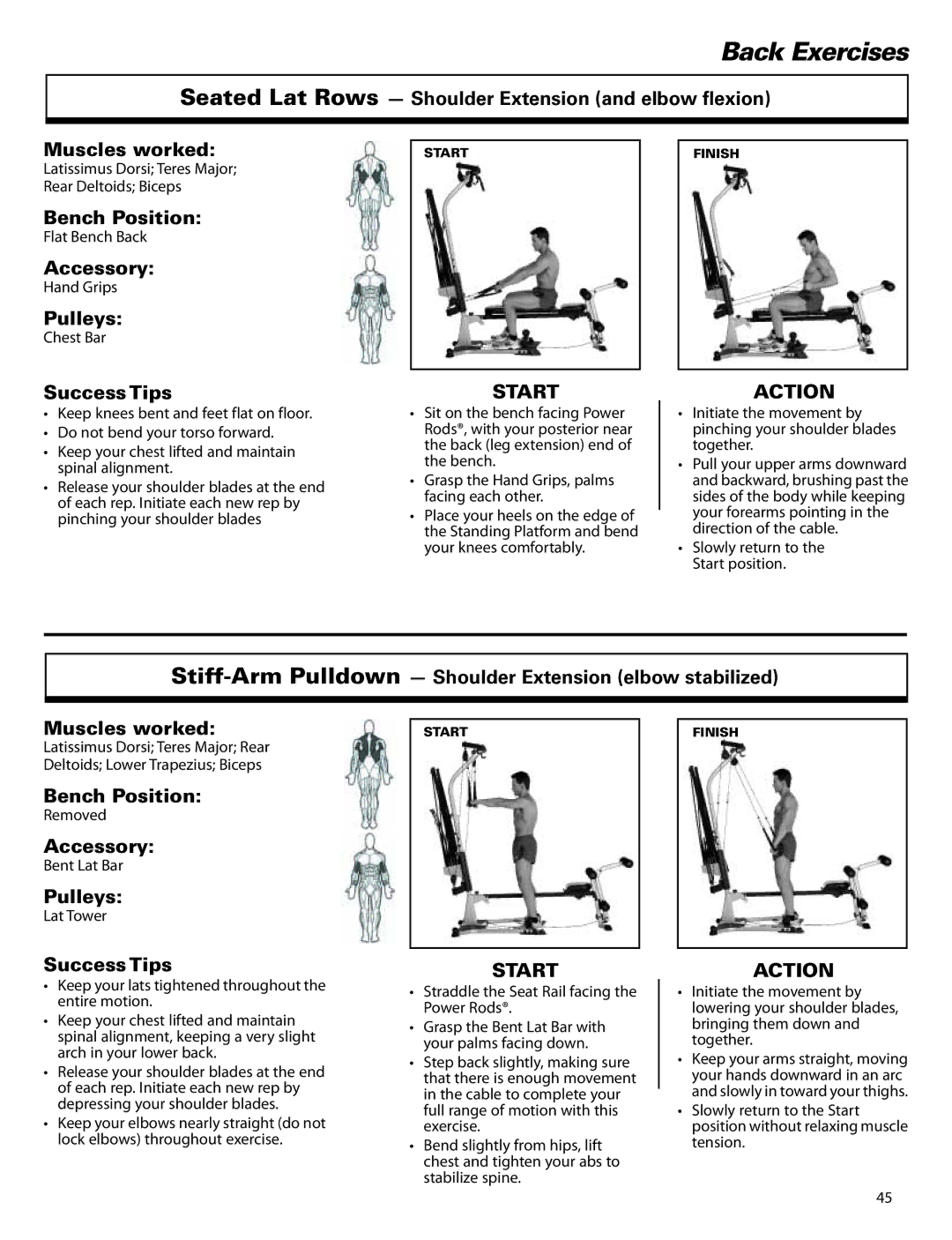 Bowflex ElitePlus manual Straddle the Seat Rail facing the Power Rods 