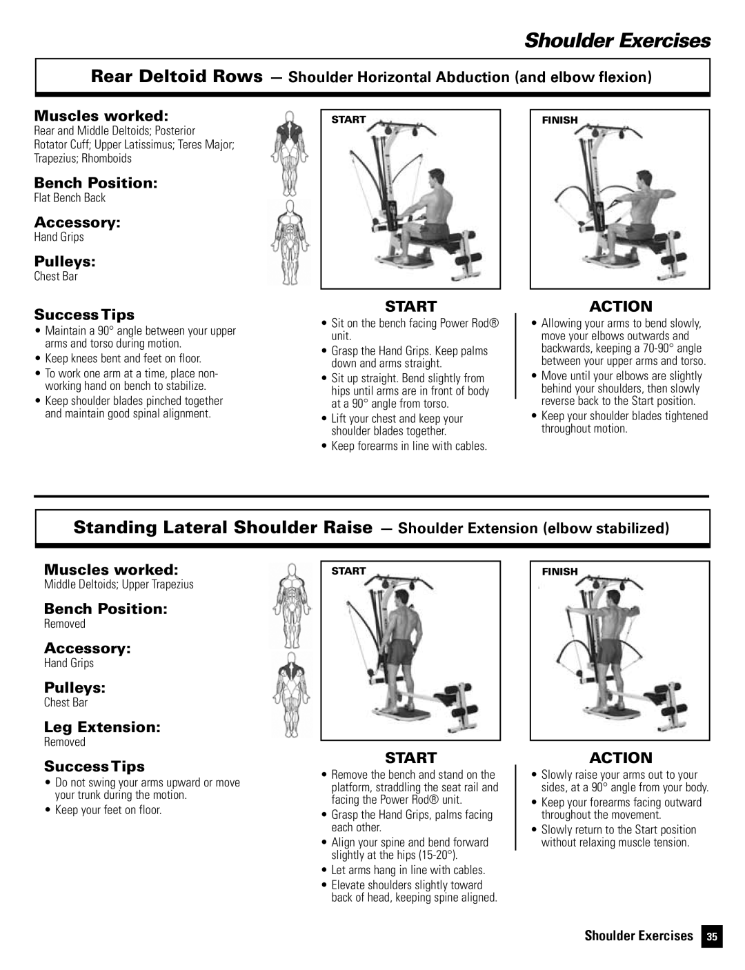 Bowflex Motivator 2 manual Keep knees bent and feet on floor, Sit on the bench facing Power Rod unit, Removed 