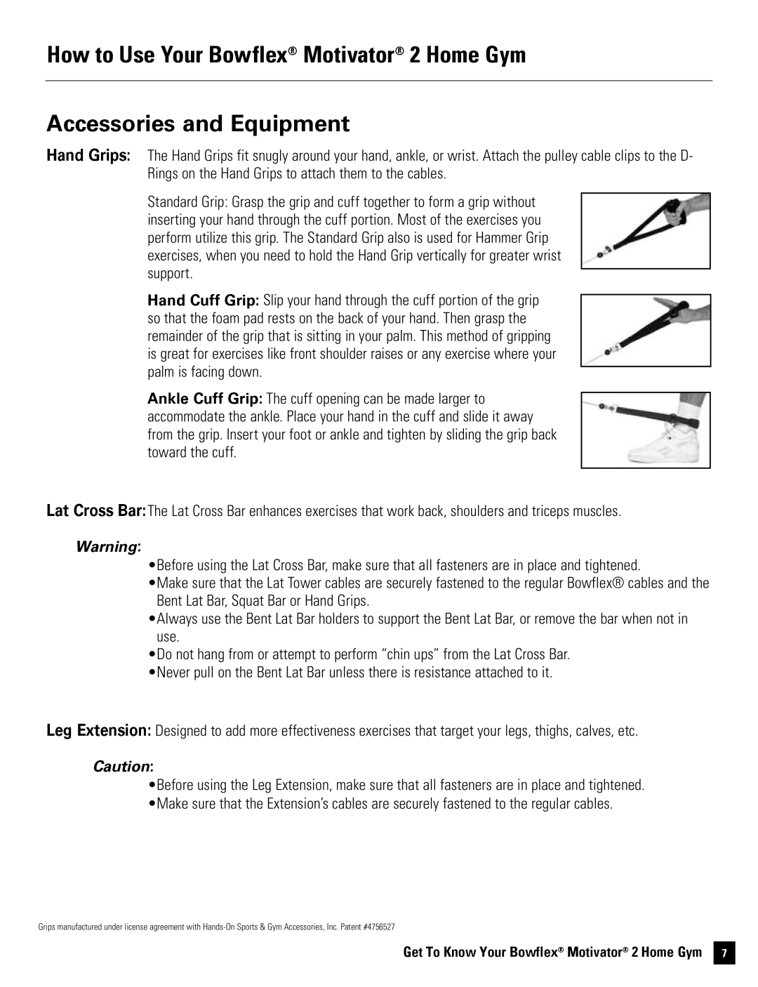 Bowflex manual Get To Know Your Bowflex Motivator 2 Home Gym  