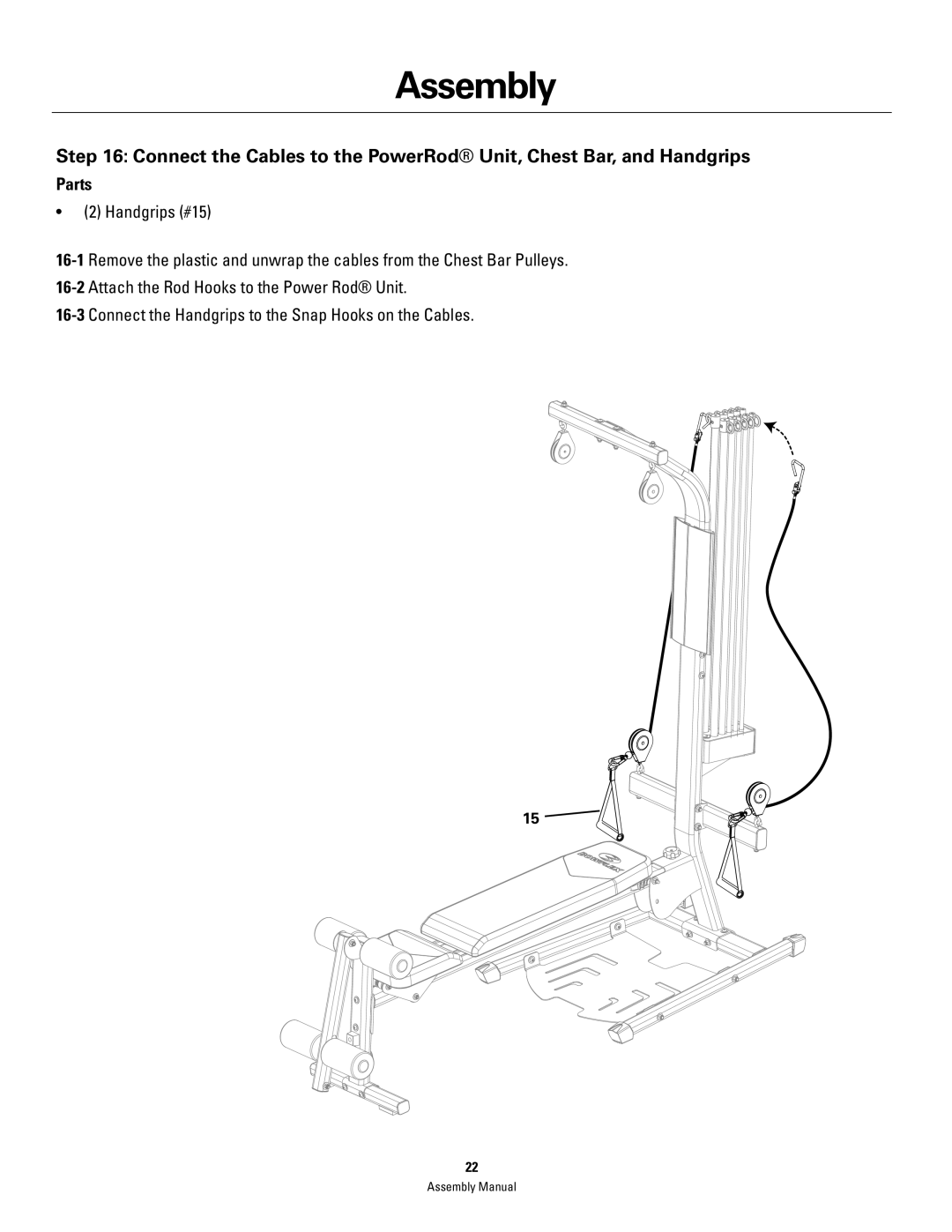 Bowflex PR1000 manual Assembly 