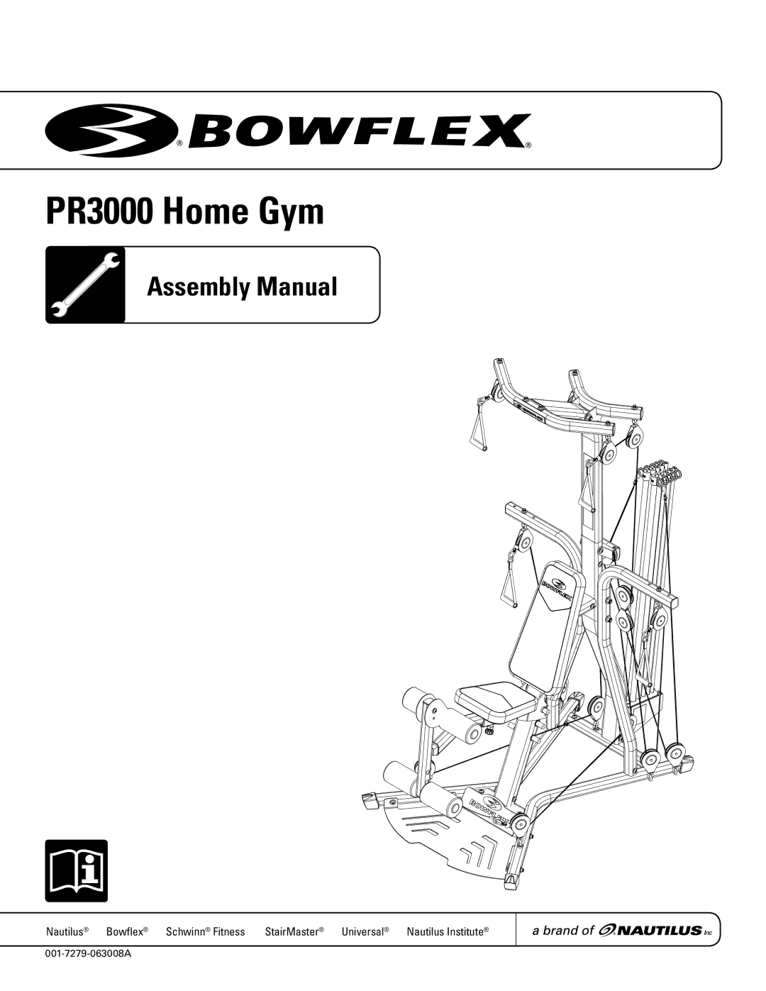 Bowflex manual PR3000 Home Gym 