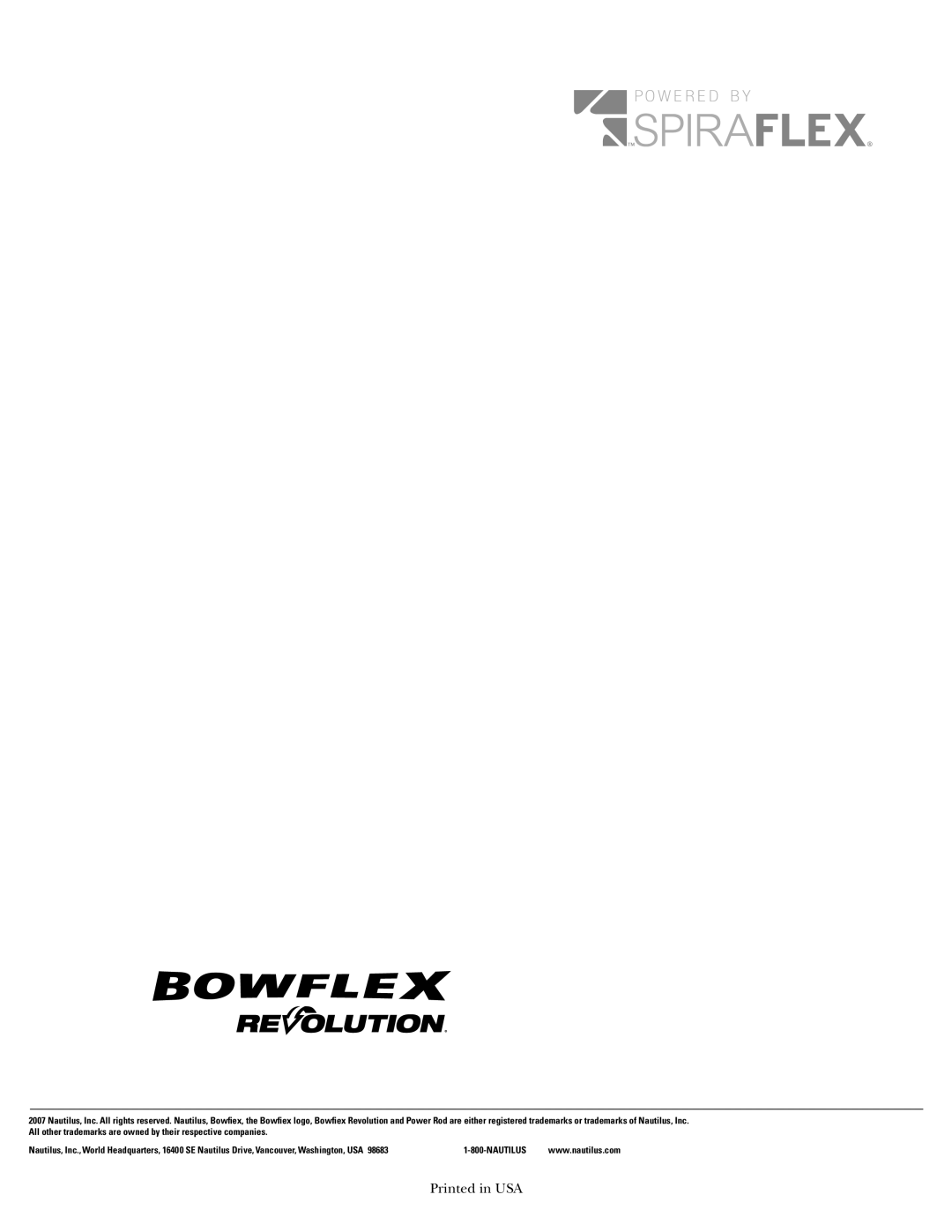 Bowflex Revolution manual 