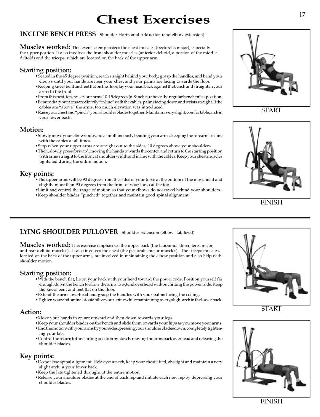 Bowflex Strength Training System manual Chest Exercises 