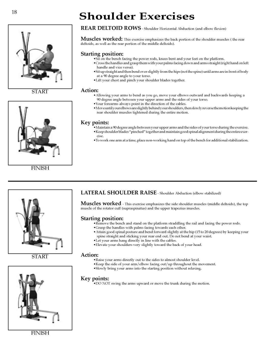 Bowflex Strength Training System manual Shoulder Exercises 