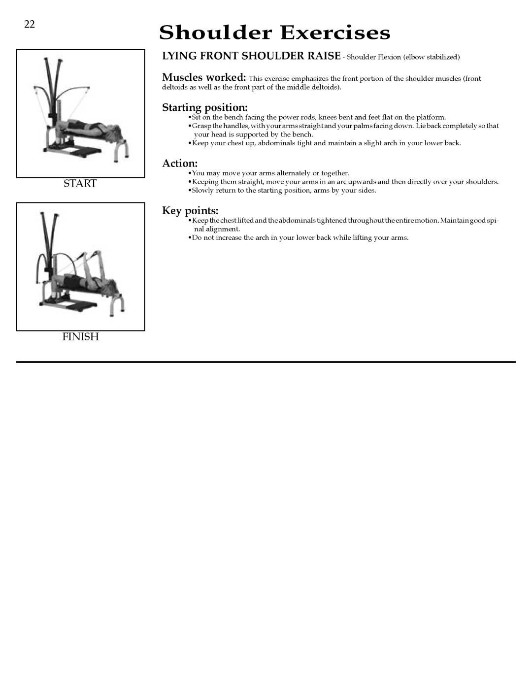 Bowflex Strength Training System manual Shoulder Exercises 