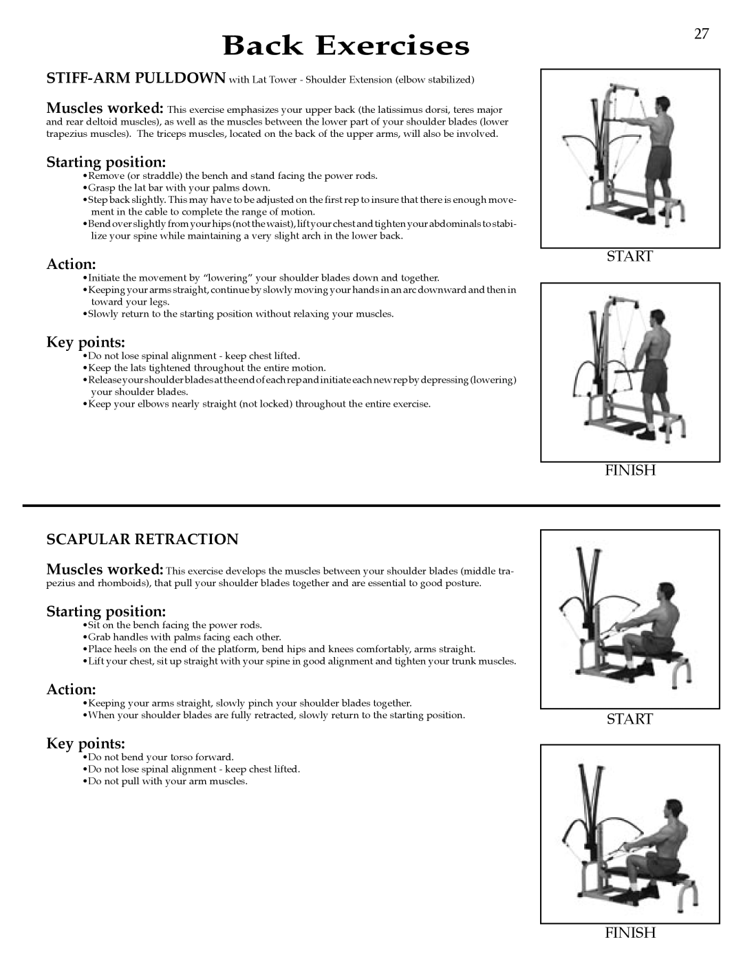 Bowflex Strength Training System manual Scapular Retraction 