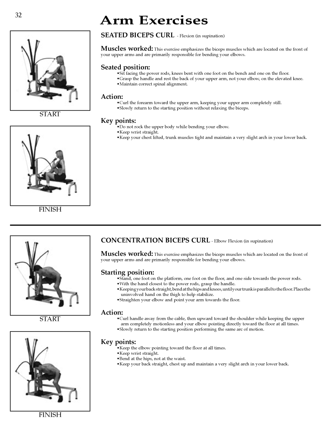 Bowflex Strength Training System manual Seated position 