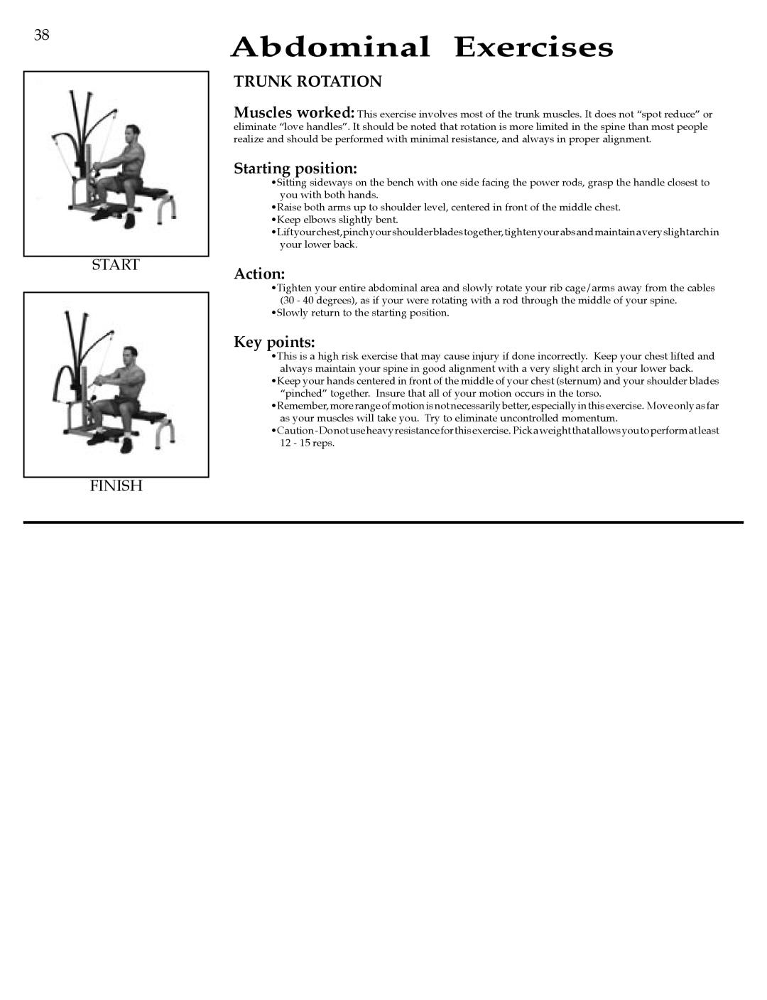 Bowflex Strength Training System manual Trunk Rotation 