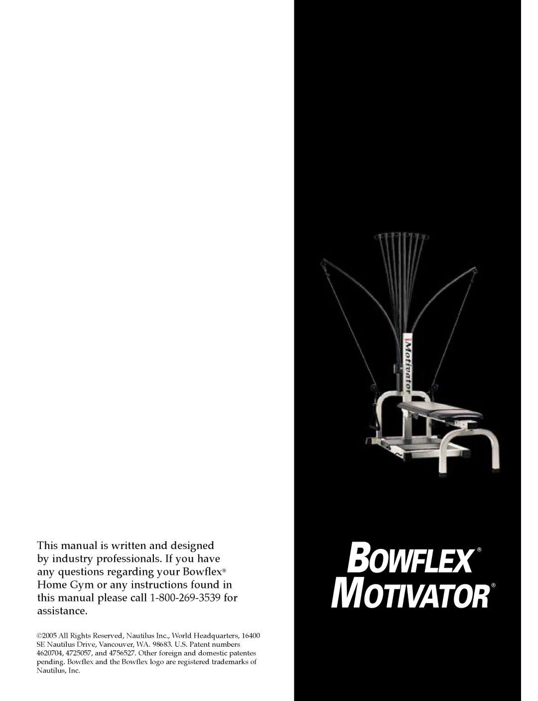 Bowflex Strength Training System manual Bowflex Motivator 