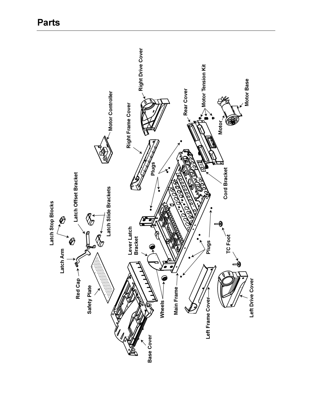 Bowflex TC1000, TC5000, TC3000 manual Parts 