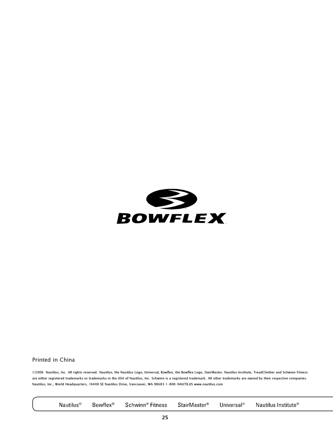 Bowflex TC5500 manual 