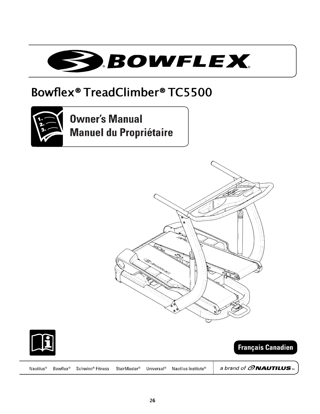 Bowflex manual BowflexTreadClimber TC5500 