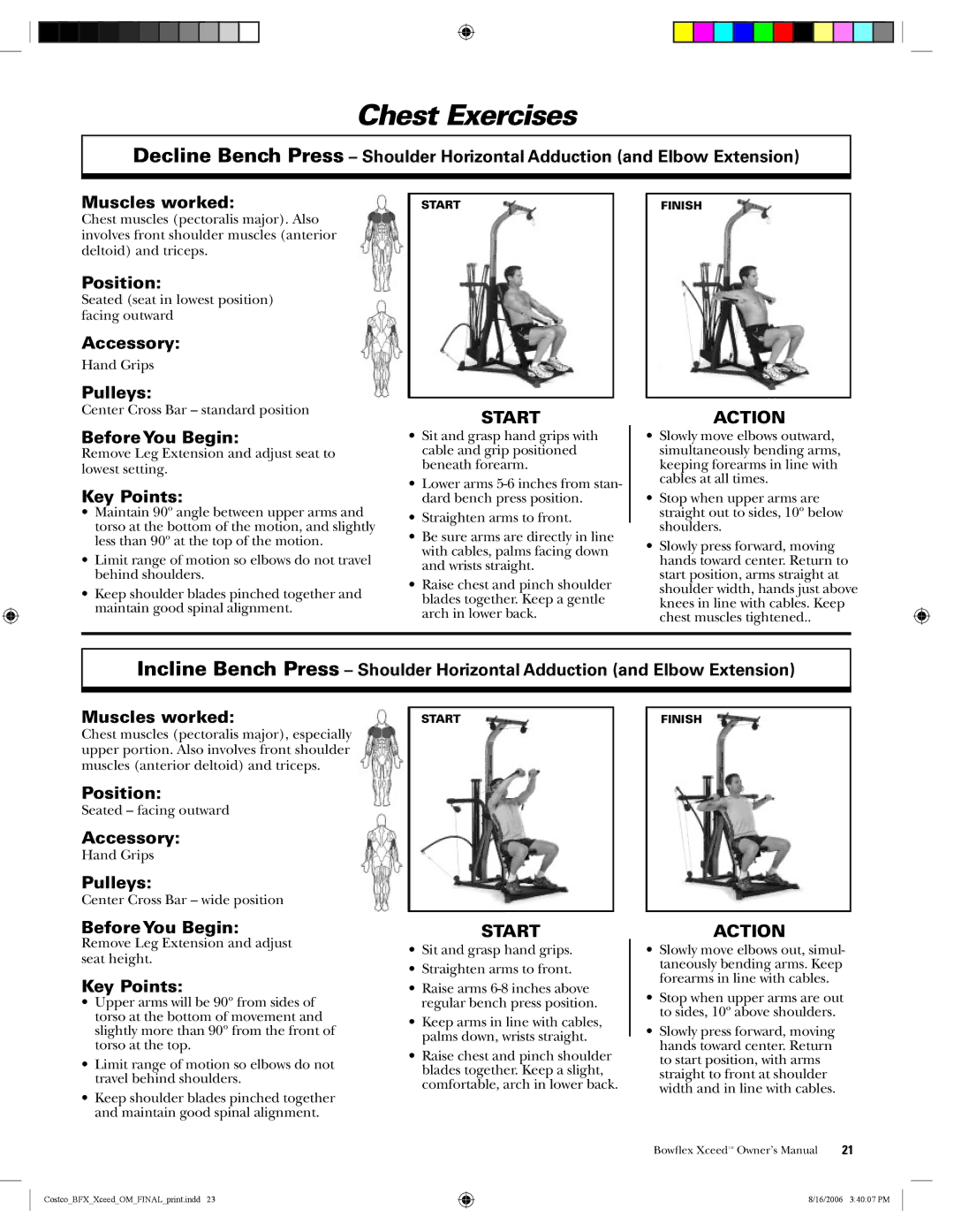 Bowflex Xceed manual BeforeYou Begin 