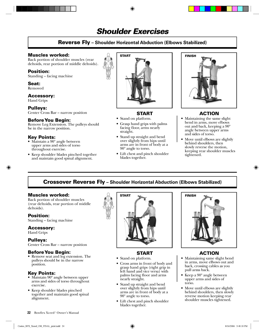 Bowflex Xceed manual Shoulder Exercises 