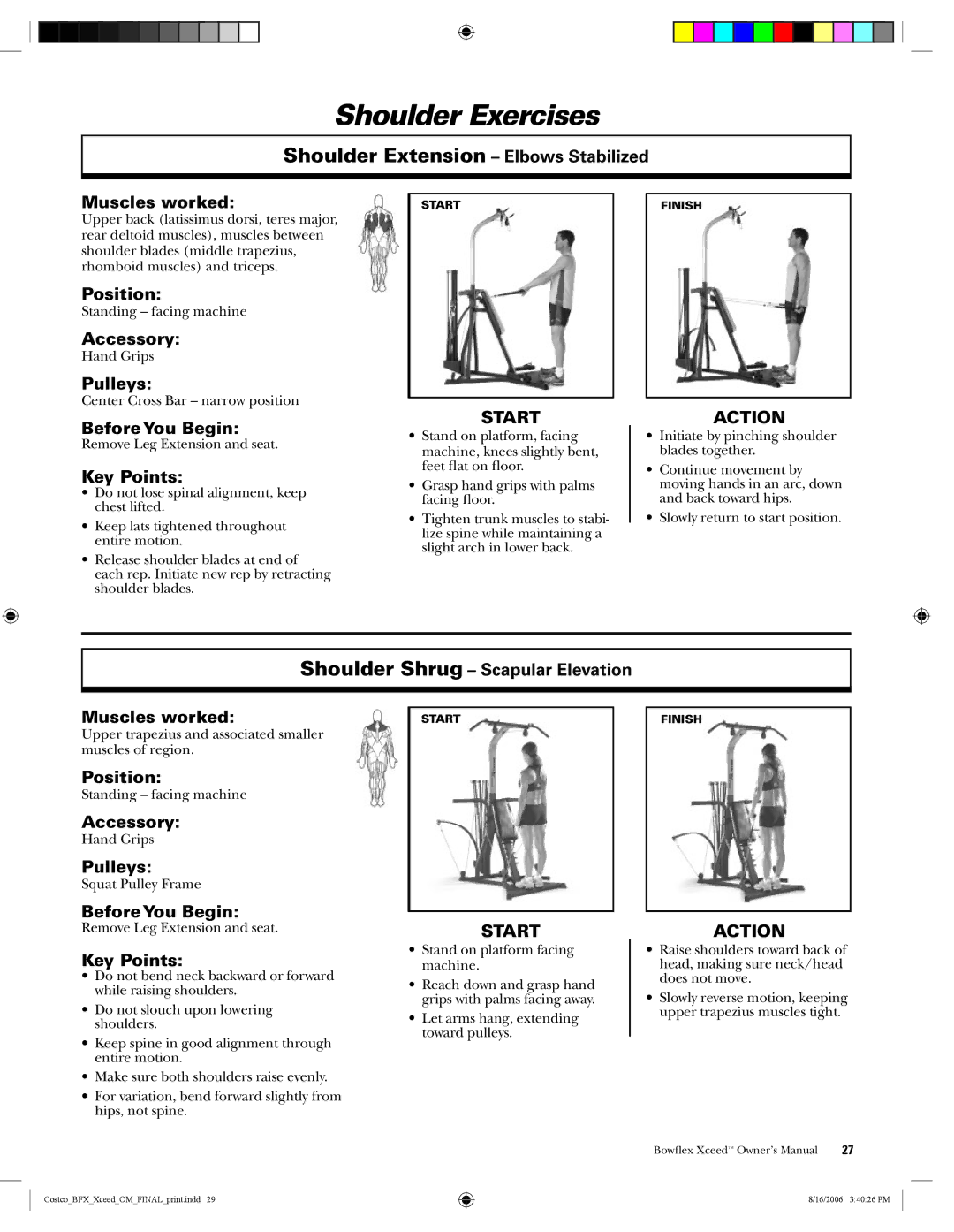 Bowflex Xceed manual Shoulder Extension Elbows Stabilized 