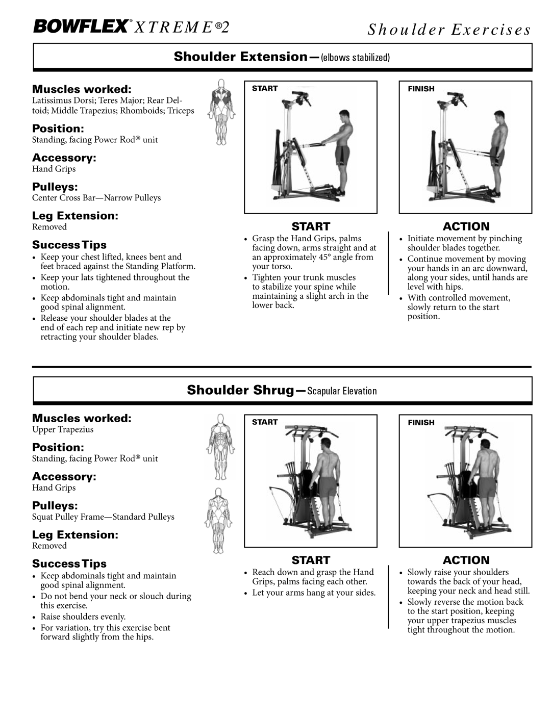 Bowflex Xtreme 2 SE manual Shoulder Extension-elbows stabilized 