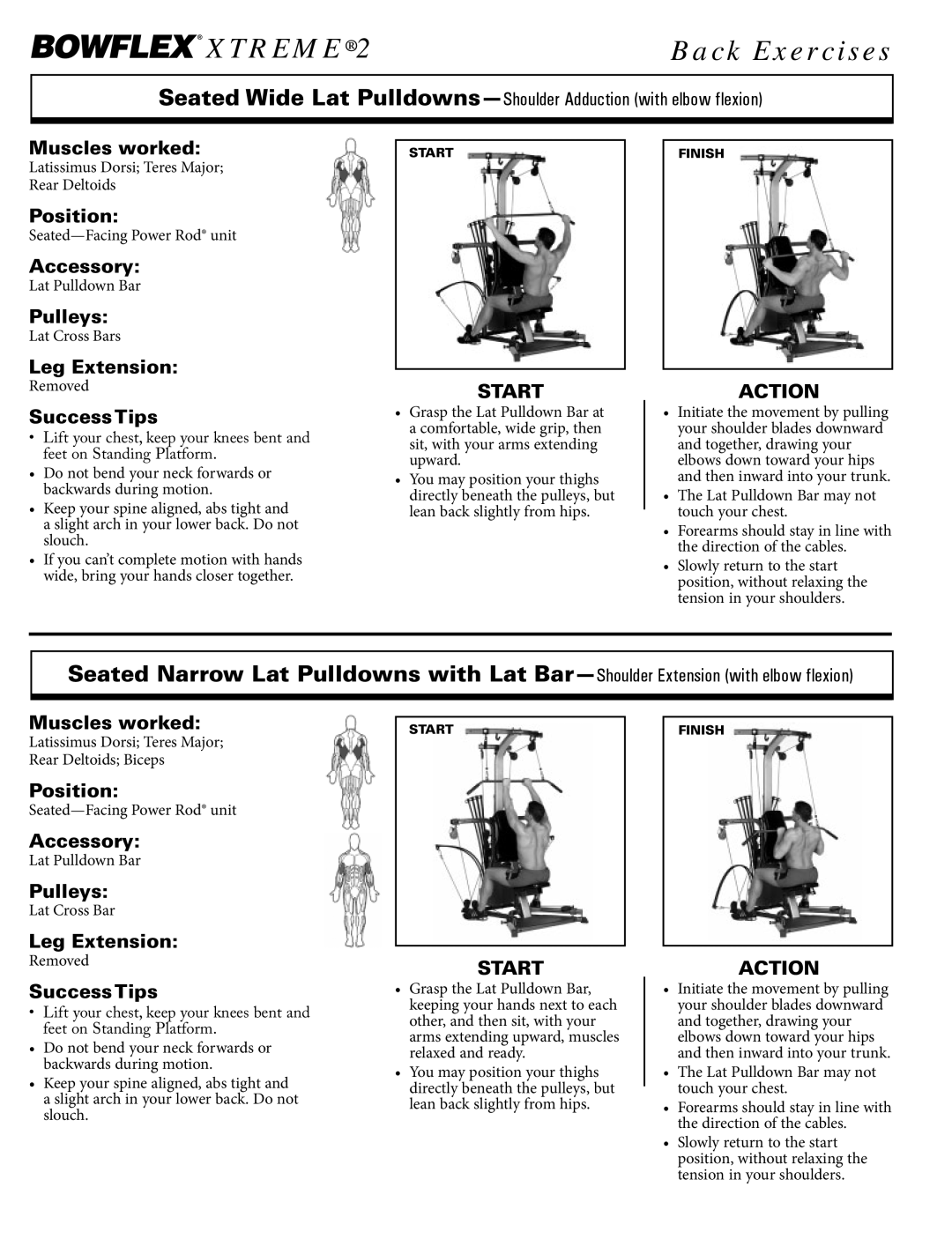 Bowflex Xtreme 2 SE manual Seated-Facing Power Rod unit 