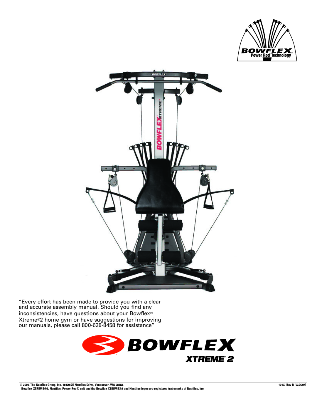 Bowflex Xtreme 2 SE manual Rev B 02/2007 