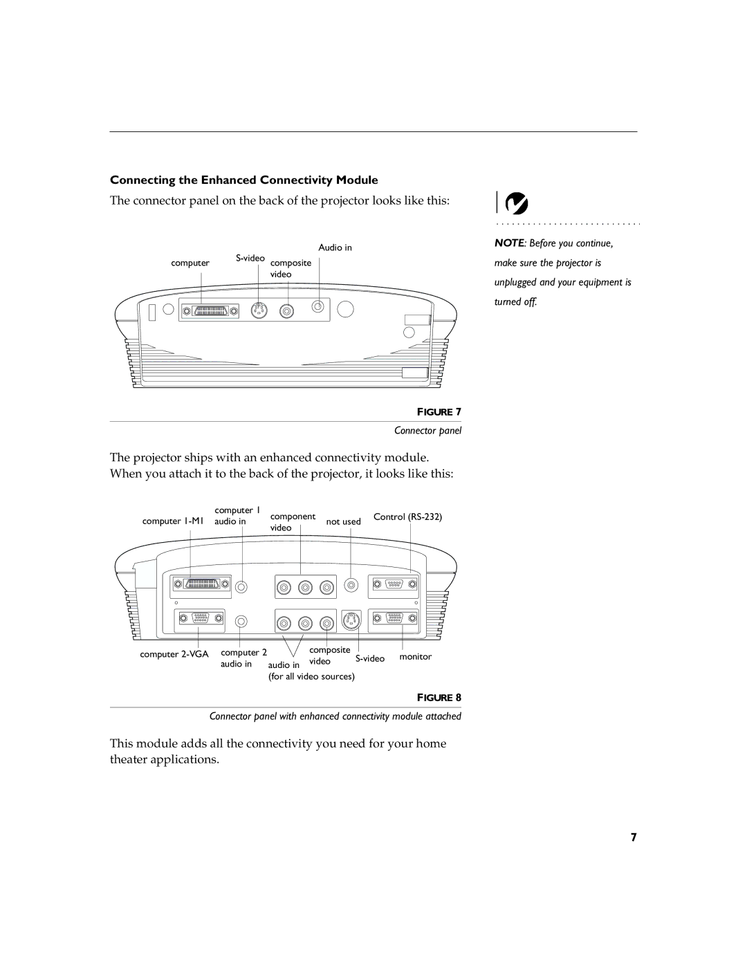 BOXLIGHT 12SF manual Connecting the Enhanced Connectivity Module 